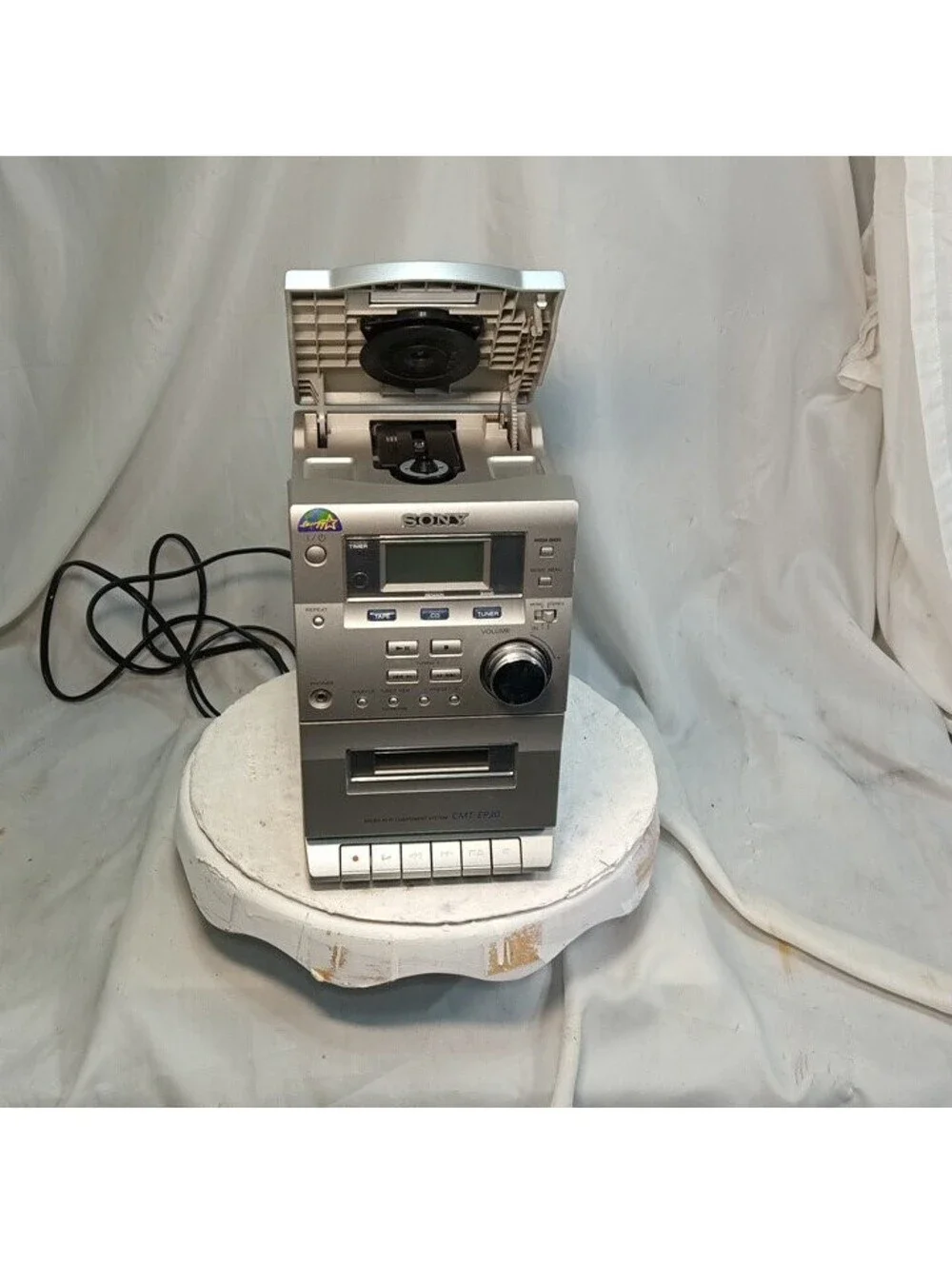 Sony HCD-EP30 Micro Hi-Fi Stereo CD AM FM Cassette Shelf System Tested Working